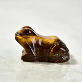 1.5 Tiger Eye Frog Natural Gemstone Carving