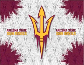 Arizona State Sun Devils HBS Gray Red Pitchfork Wall Canvas Art Picture Print