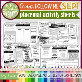 CFM D&C Placemat Activity Sheets {SEPT 2021} PRINTABLE