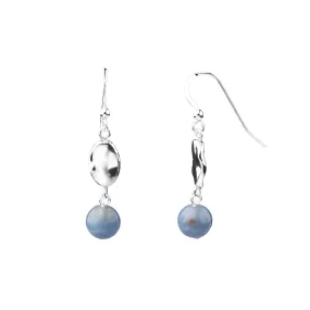 Earring | Hammered | Angelite